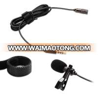 High sensitivity miniature lavalier mobile microphone mini tie clip microphone with cutting noise function