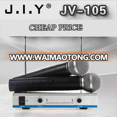 J.I.Y J105cheap price VHF professional wireless microphone system ktv microphone handheld fm mic