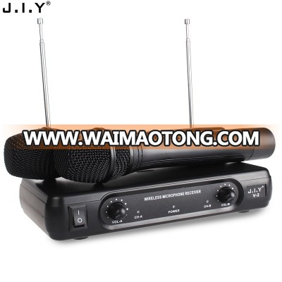 J.I.Y V2 Professional wireless microphone VHF handheld wireless microphone FM transmitter system