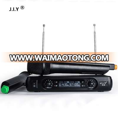 J.I.Y V2 digital display Professional wireless handheld microphone VHF transmitter