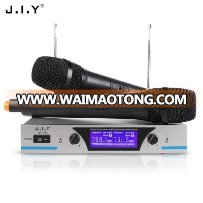 vhf professional wireless microphone karaoke microphone digital display handheld style microphone