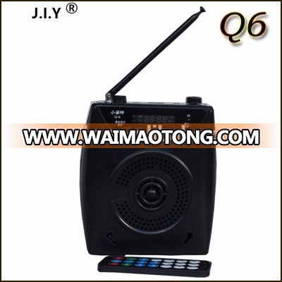 J.I.Y Q6 waistband speaker amplifier mp3 player with USB TF interface FM radio mini amplifier