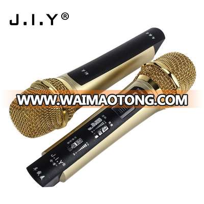 J.I.Y Wireless microphone FM handheld microphone vehicle-mounted microphone with built-in loudspeaker for outdoor party karaoke